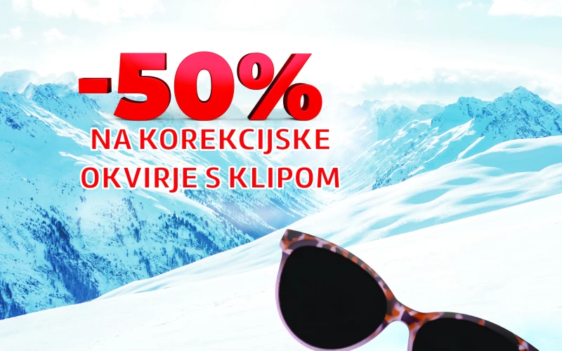 Optocenter | Optika Minus 50 - Akcija clip-on očala 